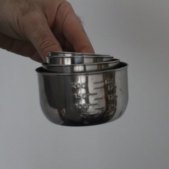 Set of 4 Stainless Steel Measuring Spoons 1/4 1/3 1/2 & 1 Cup Lot - Picture 2 of 2